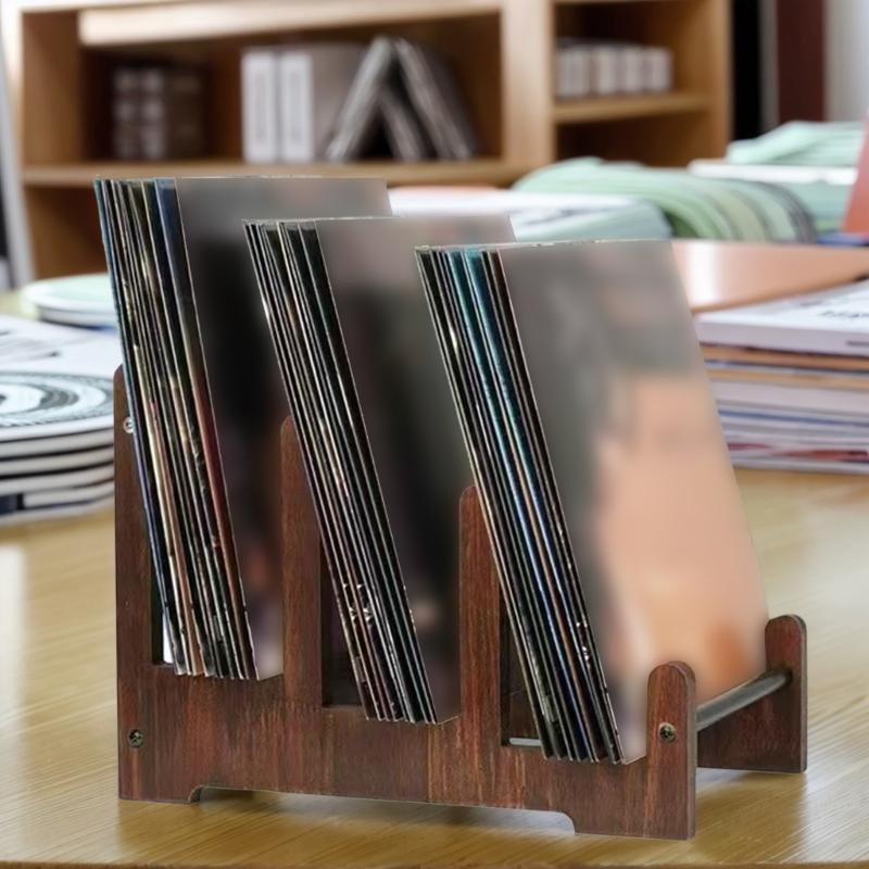Premium Wood Album Organizers 3Tier Display Rack for Vinyls Records Album Storage Racks Ideal for Home or Office