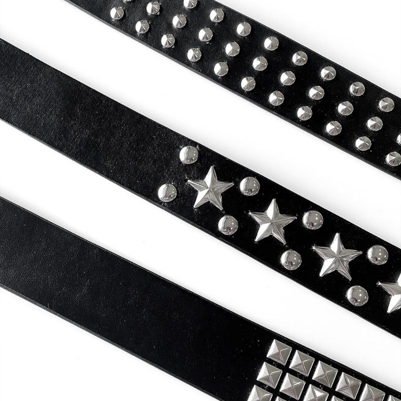 American Retro Heavy Industry Belt Accessories Women's Waist Decoration Jeans Metal Rivet Belt Wide Version