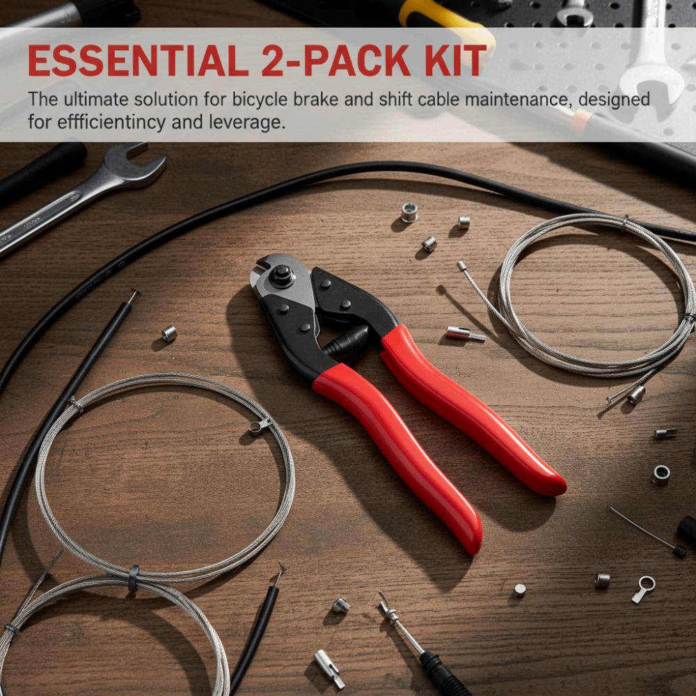 2PCS Multifunctional Bike Cable Cutter Chrome Vanadium Steel Line Pipe Wrench  Mountain Bike