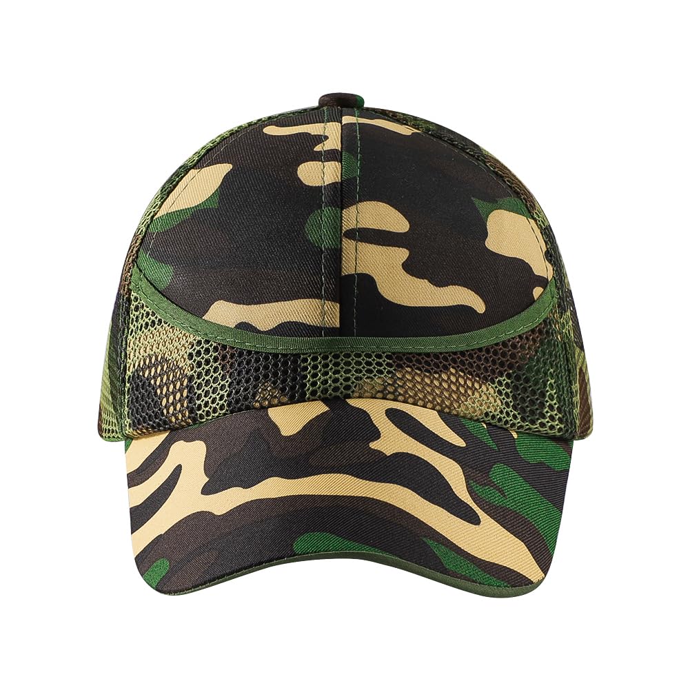 SIQITECH Camouflage Baseball Cap with UV Ages Sun Hat for Spring and Perfect for Going and Outdoor Kids' Protection, 3-9, Breathable, Large, Summer,