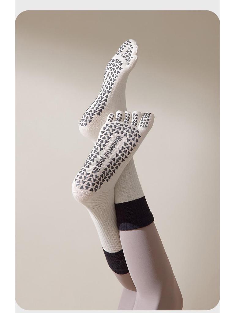 Women's Anti-Slip Five-Finger Yoga Socks for Pilates and Indoor Fitness