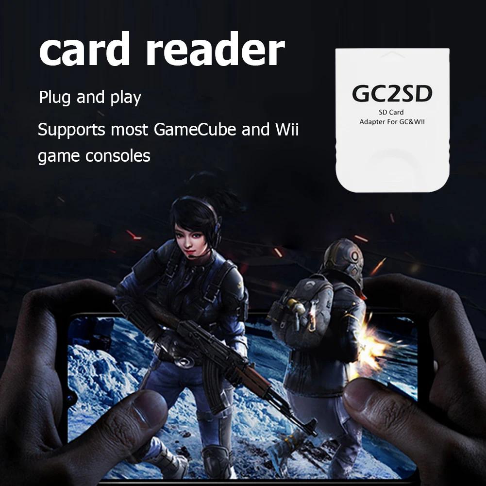 GC2SD Memory Card Slot Adapter for Micro SD Lightweight Plug and Play for GameCube Wii Game Consoles Reader Adapter for SD Card