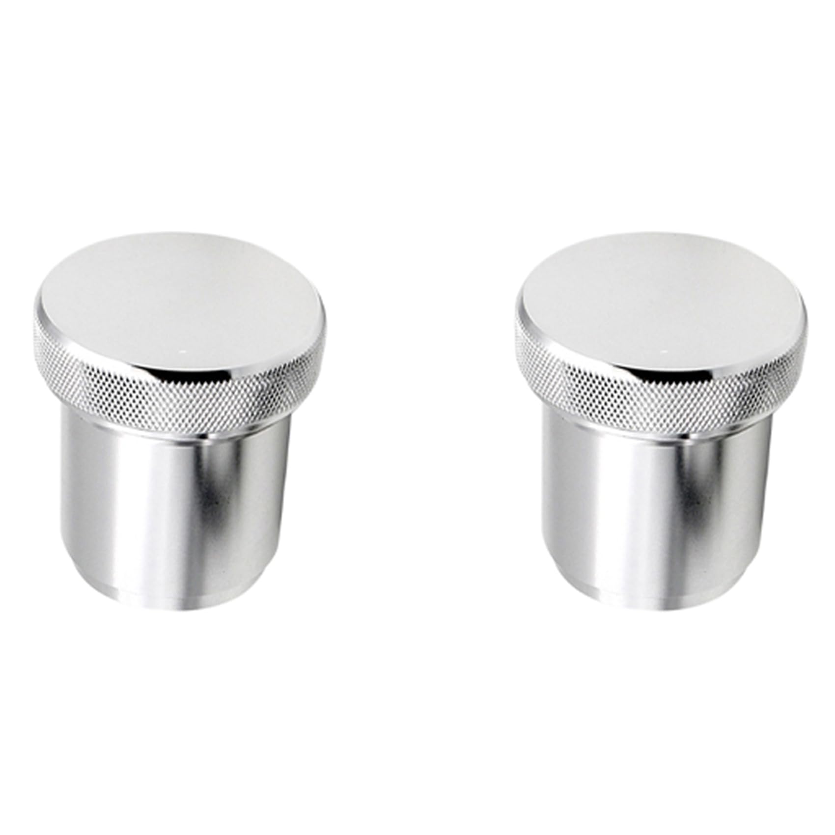 

LAMELLIS 2X Aluminum Alloy 1.5 1 1/2 ID Welded on Cap and Neck Fuel Filler Tank Silver серебряный