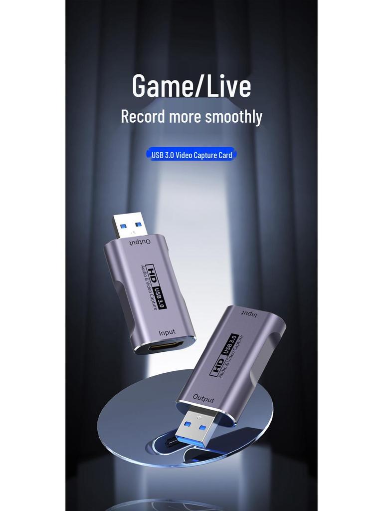 4K USB 3.0 HDMI Video Capture Card for PS5, DSLR, Game Streaming, 1080p60 Recording