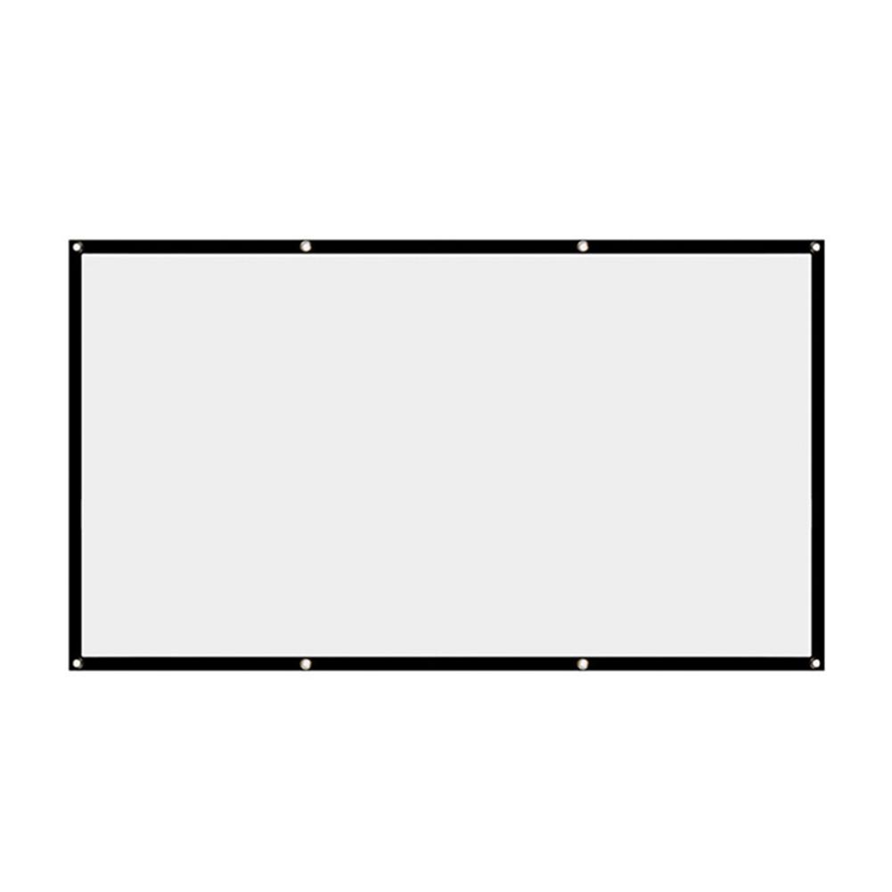 16:9 Simple Projector Curtain Portable HD Display Screen for Home Outdoor Office