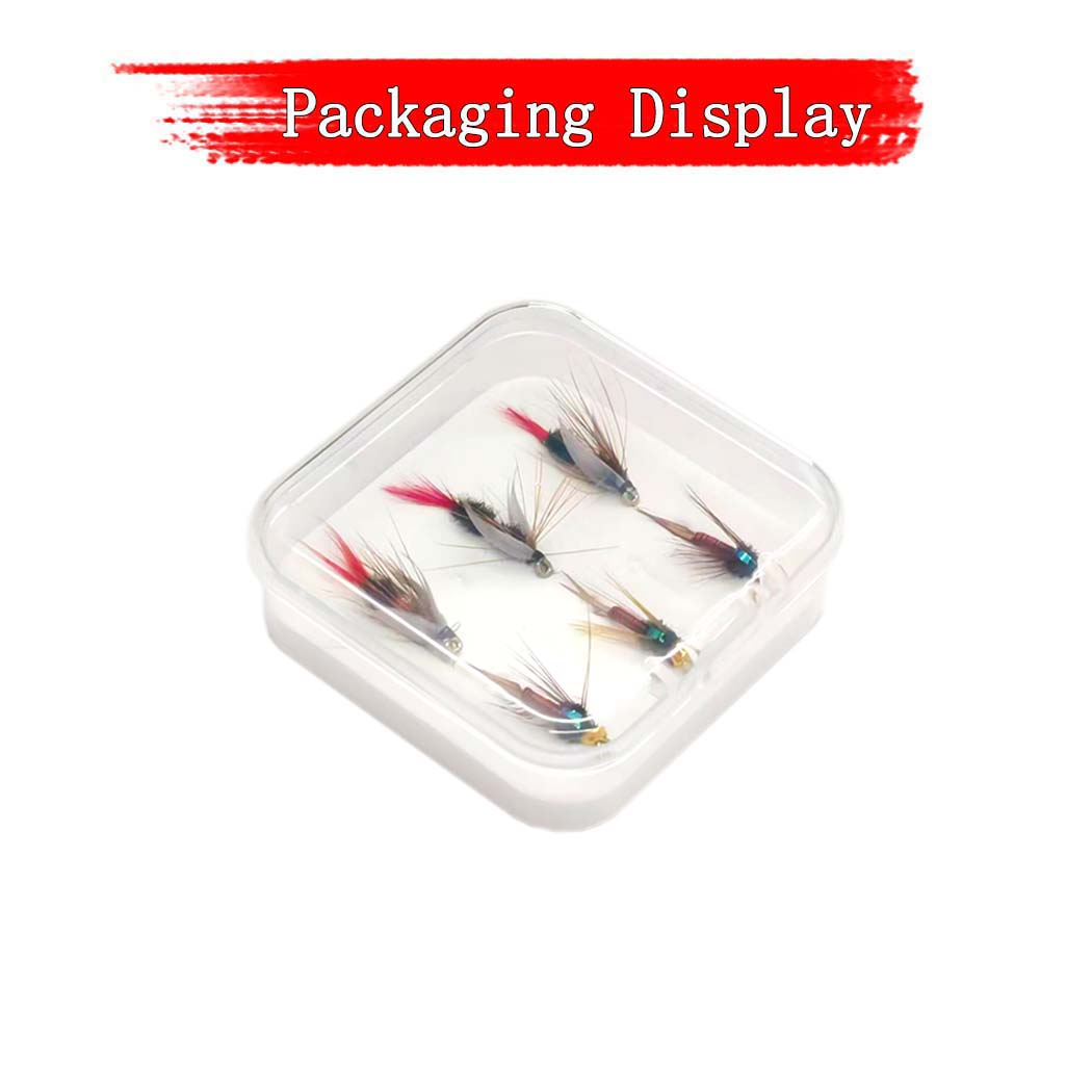 6 шт./коробка искусственная насекомая приманка Brasshead Prince Nymph&Royal WulffFly — фото 8
