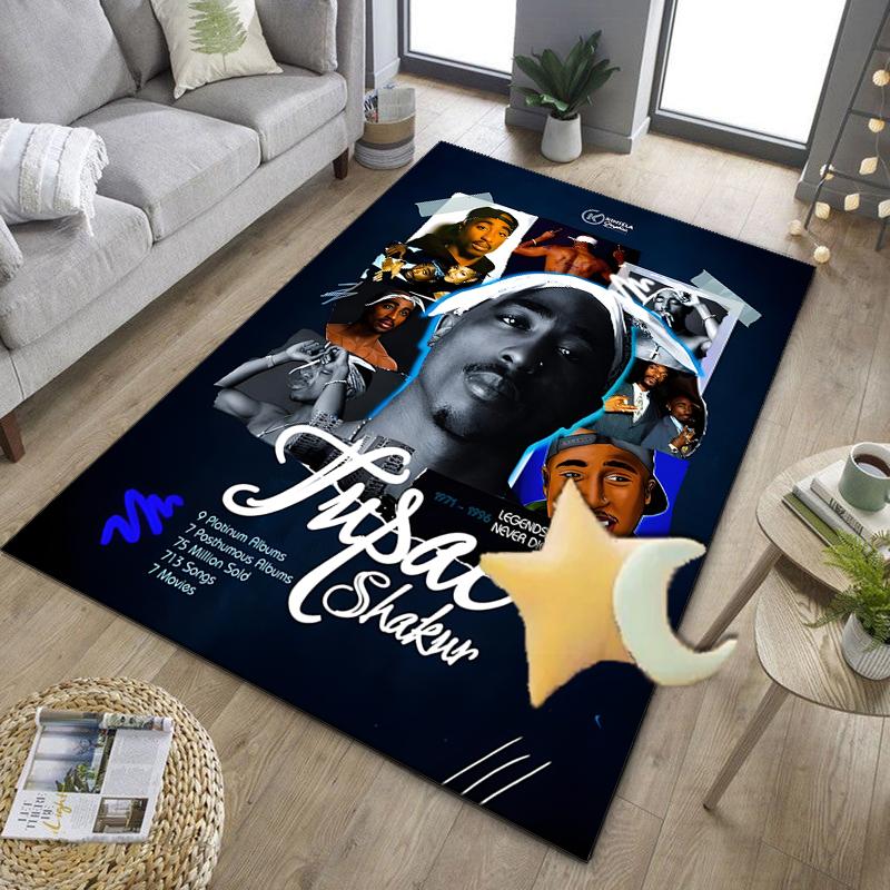 Rap Legend In Blue Office Rug Chair Mat, Game Carpet, Suitable for Front Door, Bedroom, Living Room, Desk, Holiday Gift