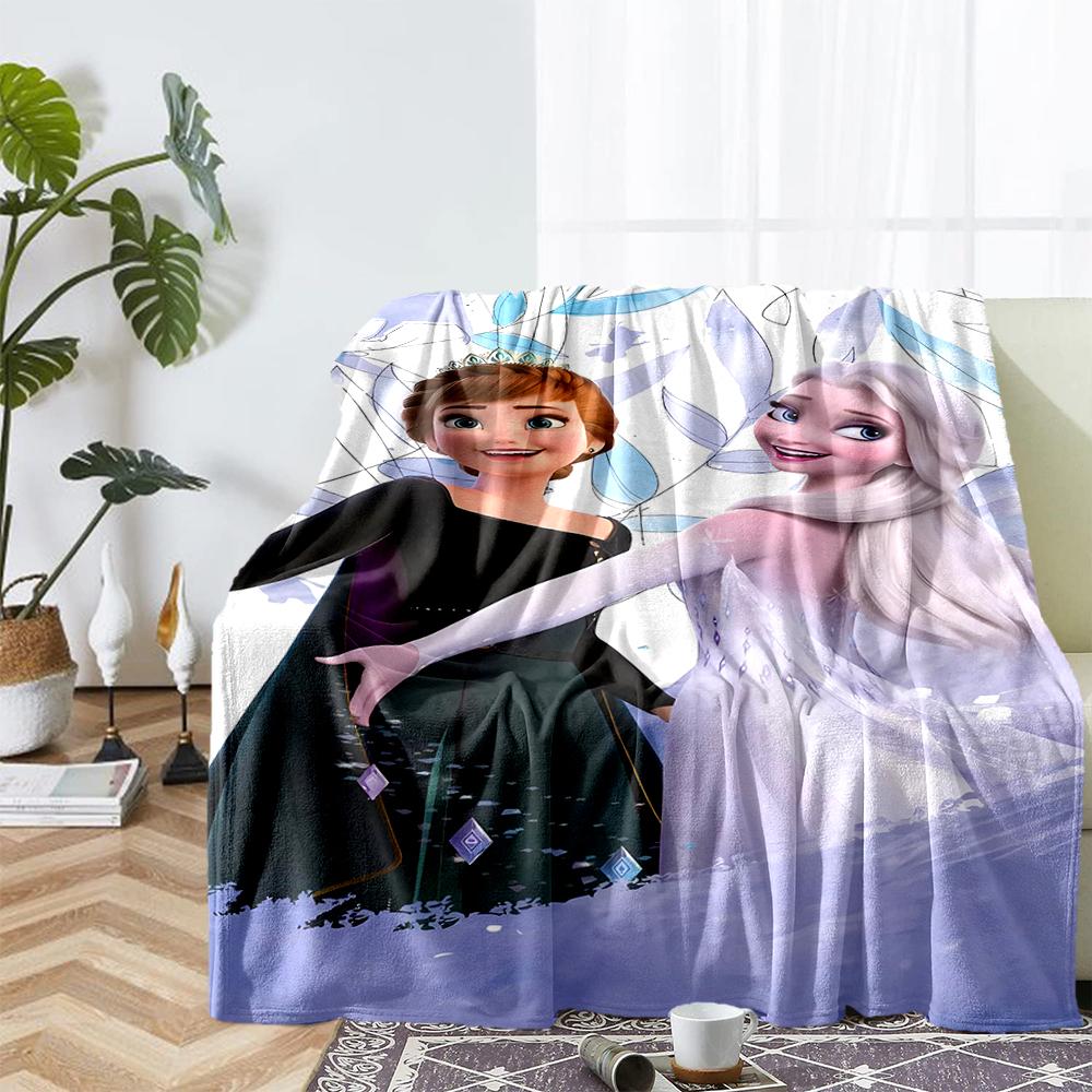 Elsa Theme Printed Blanket - Perfect for Couch, Bed, Travel & Outdoor Use | Machine Washable, Cozy & Durable.