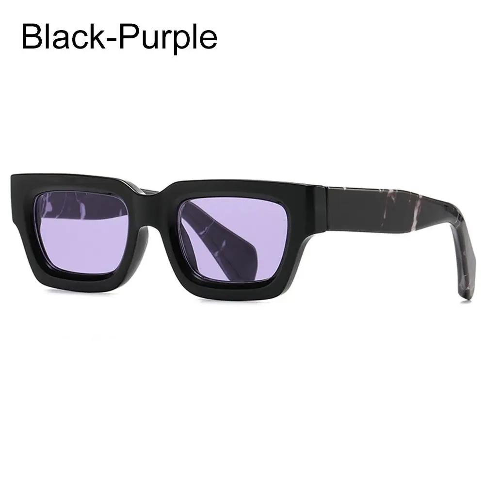 Fashion Rectangle Sunglasses Women Men Y2K Retro Eyewear Male Sun Glasses Thick Frame Vintage Shades UV400 Gafas De Sol