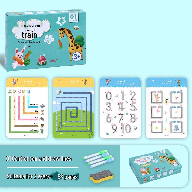 Brangdy Toddler Pen Control Training Book & Toy Set