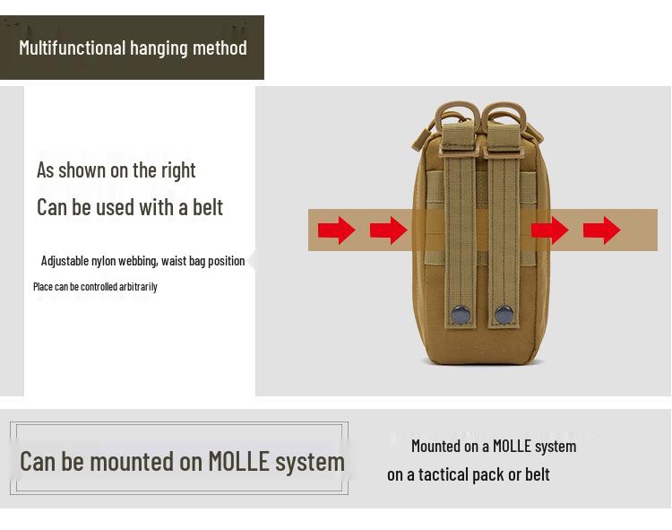 Tactical MOLLE Nylon First Aid Waist Pack