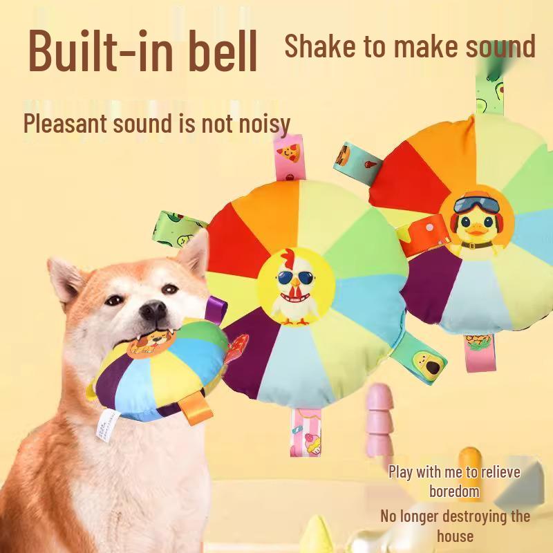 Corgi Self-Play Sounding Frisbee: Durable Tug-of-War Toy for Dogs' Boredom Relief and Energy.