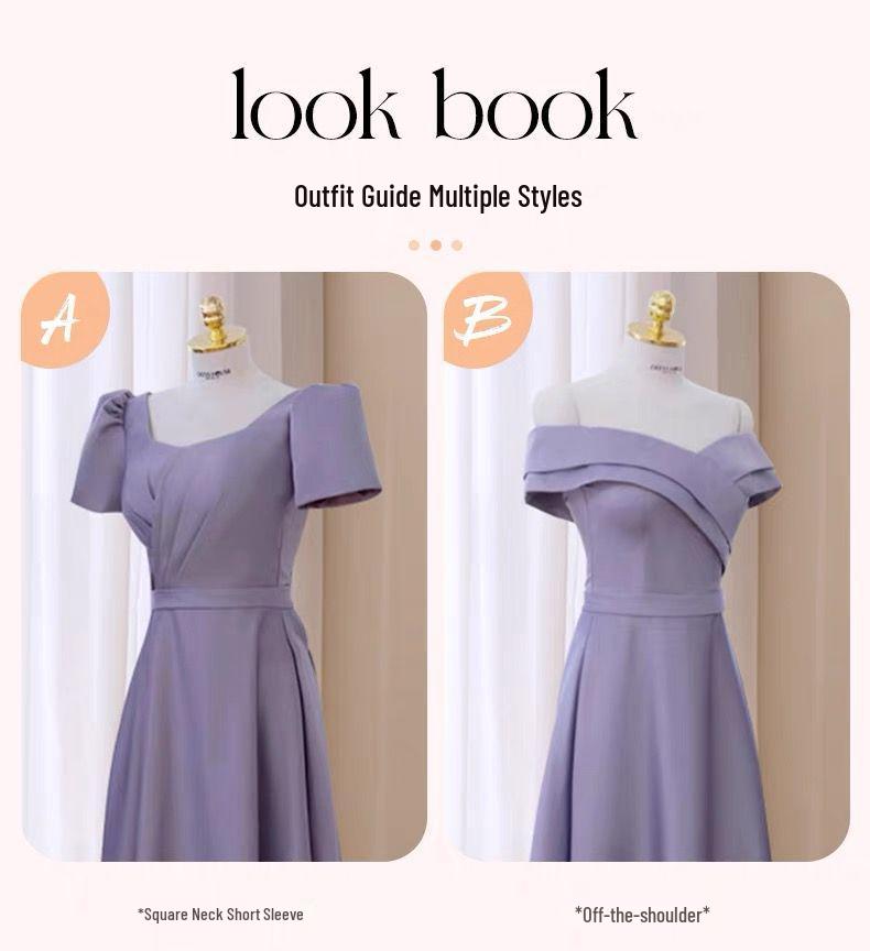 2025 Purple Bridesmaid & Evening Dress for Women