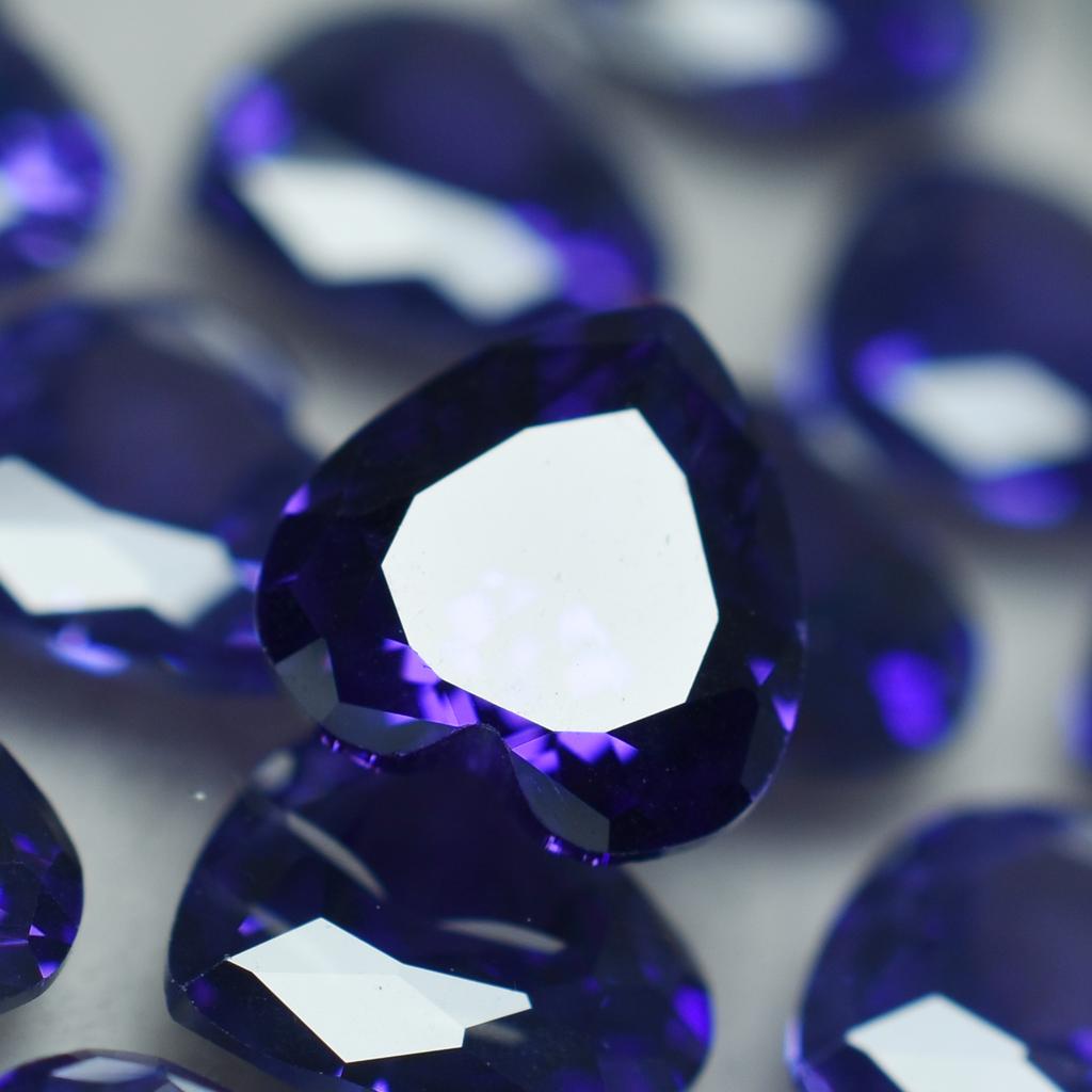 12 Pcs Lot Natural Purple Sapphire Heart Cut Certified Loose Gemstones