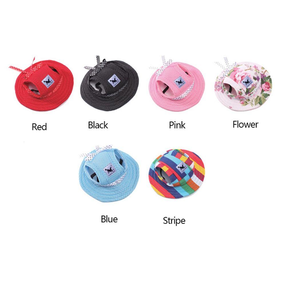 Stripe Sun Cap for Small Medium Canvas Sunhat Cat Hat Dog Caps Pet Products