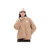 Anta Lifestyle Series Letter Color Block Zipper Hooded Thick Jacket Women jackets Camel Milk-Tea 162348712-3