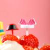 Plastic Fruit Forks Cute Mini Bento Signs Plastic Bento Decorations Fruit Dessert Forks Plastic Material 2 Styles Choose