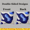 Blue Curved Camouflage square Jacquard Pillow Cover for Sofa Office Waist Cushion Cover Home Decorative Pillowcase