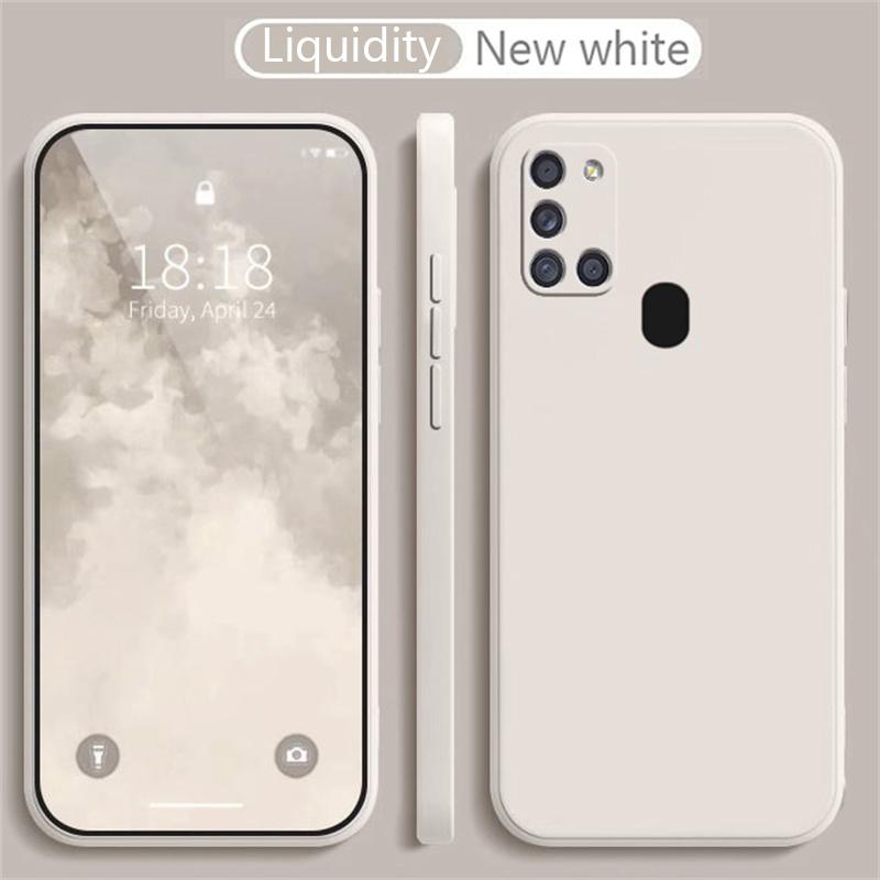 For Samsung A22 Galaxy A21S A31 A41 A51 A71 Bumper Cases Soft Protection Back Cover Fashion Shockproof Liquid Silicone Case