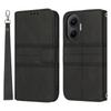 For Xiaomi Poco F7 5G/Redmi Turbo 4 Pro 5G Case Wallet Skin-Touch Leather Imprinted Phone Cover with Wrist Strap