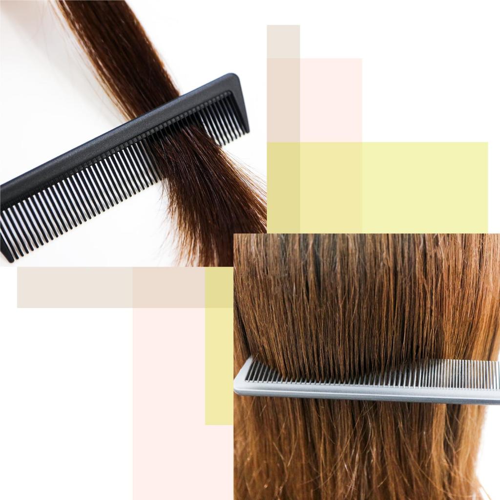 Set de 2 Cabello para Hombres y Set de Cabello Anillo Cola de Corte Peines Redondos Brillantes, Unisex, Mujeres, Portátil, Negro, Cepillo de Peluquero, Cuidado, Peine, Peine,