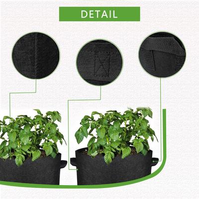 5-Pack Plant Grow Bags 5 Gallon Non Woven Fabric Breathable Garden Potato Mushroom Grow Bags Foldabl