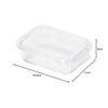 Pearl Metal Heat-Resistant Glass Storage Containers, 350ml, Set of 3, Square, Le Ciel, HB-6466