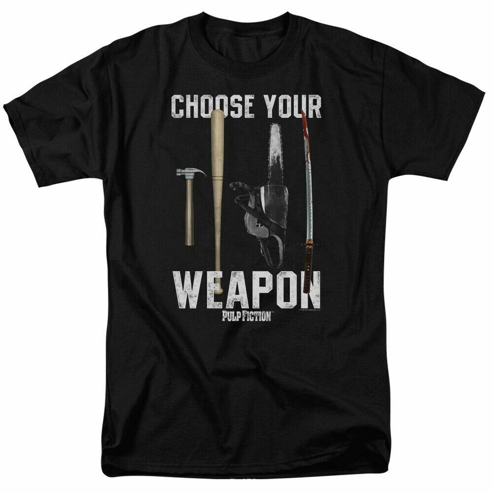 26 Pulp Fiction Choices T-Shirt Lizenziert Comedy Krimi Film Retro Klassiker Tee Schwarz Unisex T-Shirt