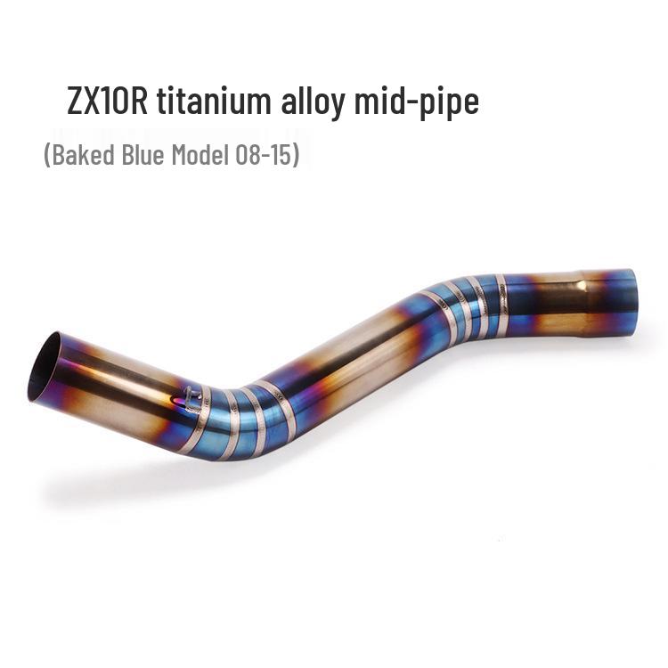 Yibai Ke Titanium Exhaust Mid-Pipe for ZX6R ZX10R 636 Big Bull Motorcycle.