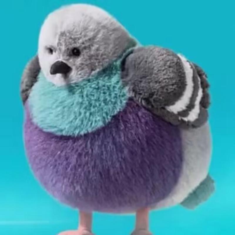 23cm Fette Taube Plüschtier Cartoon Flauschige Vogelpuppe Weihnachten Geschenkpuppe Haustierbegleiter Spielzeug Ornamente Weihnachten Geburtstagsgeschenk