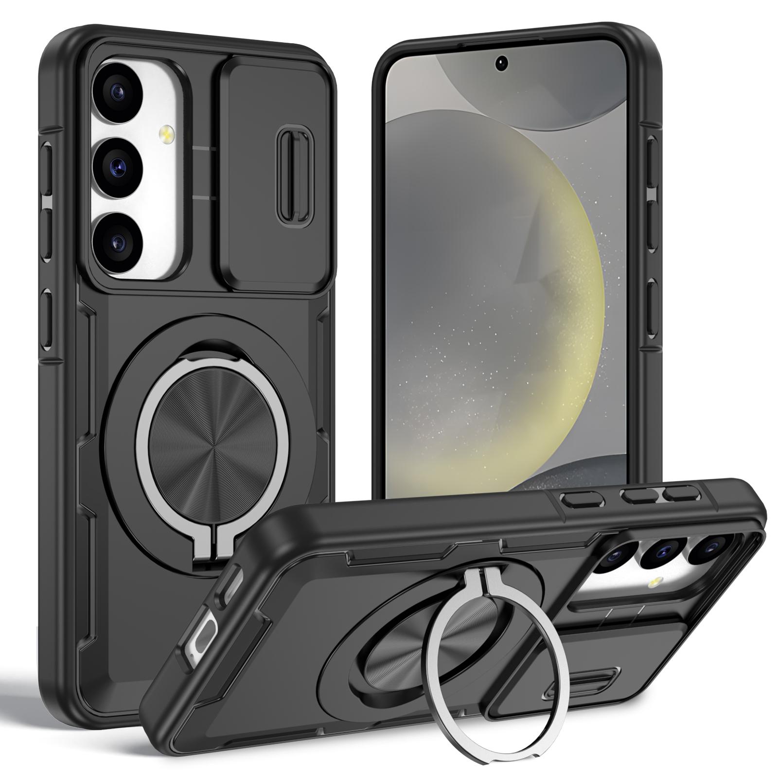 

Plain Hard Funda Lens Cover Case for Samsung Galaxy A17 5G A 17 A56 A36 A26 A16 A15 5G 4G Kickstand Magnetic Coque Capa Galaxy A15 5G чорний