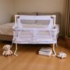 3 in 1 Baby Crib for Newborn Side Bed Guard Portable Foldable Baby Bed Bassinet Bedside Sleeper