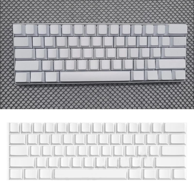 Original Height 61 Key White Keycaps Durability PBT Keycap For Customizing Mechanical Keyboards At Home Or Work