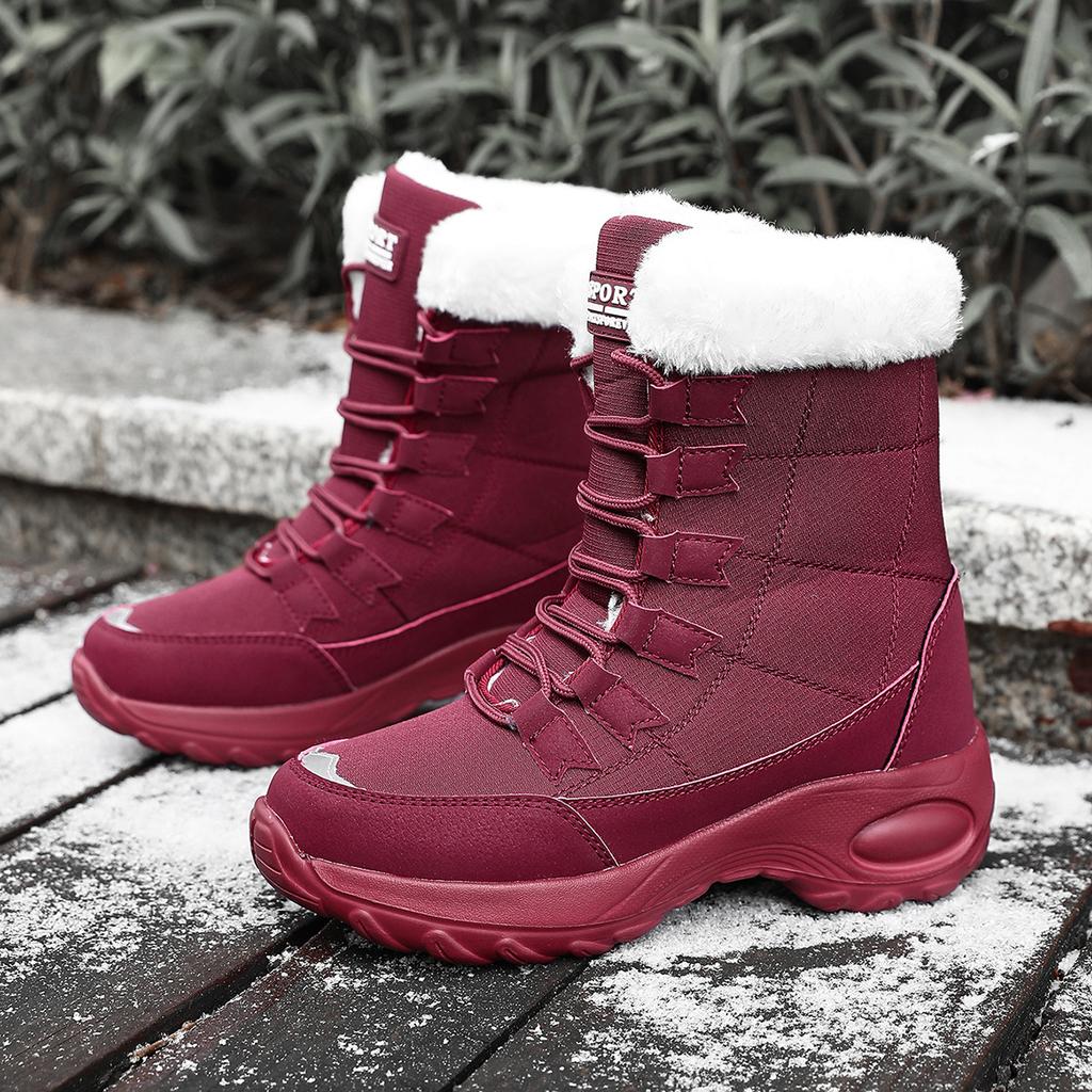 Women's Boots Winter Keep Warm Mid-Calf Waterproof Snow Boots Women Comfortable Ladies Thigh High Hiking Boots