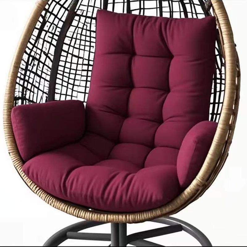 Thickened Waterproof Outdoor Hanging Basket Seat Cushion for Armchair, Recliner, Rocking Chair, or Swing with Backrest