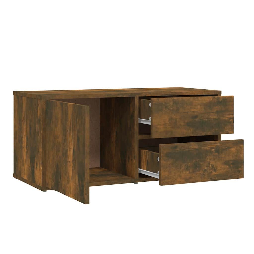 vidaXL TV-Schrank Räuchereiche 80x34x36 cm Holzwerkstoff