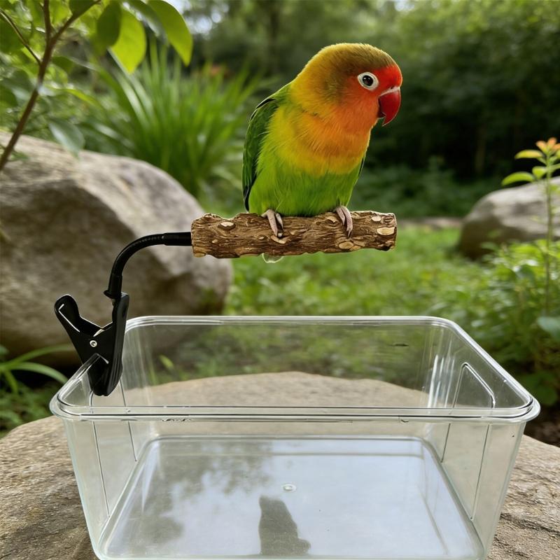 Adjustable Bird Training Perch With Easy Mounting Clip On Design for Cage Table Bird Standing Perch Cage Accessories