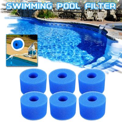 6pcs Washable Sponge Foam Cartridge Suitable Pool Reusable Foam Filter