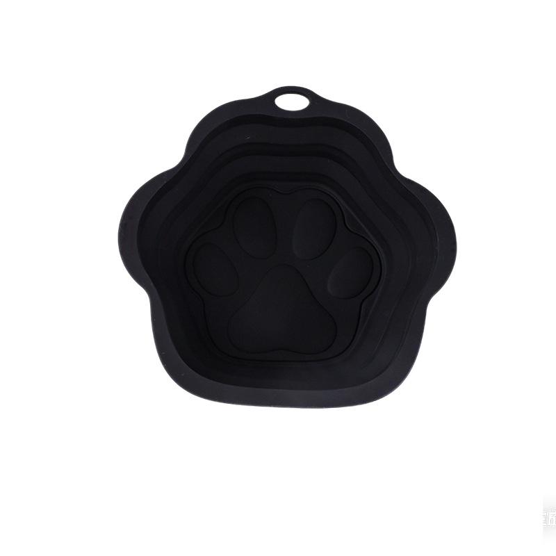 Dog Cat Folding Bowl Single Double Bowl Silicone Bowl Portable Bowl For Going Out Drinking And Feeding 2-In-1 Bowl Pet Supplies