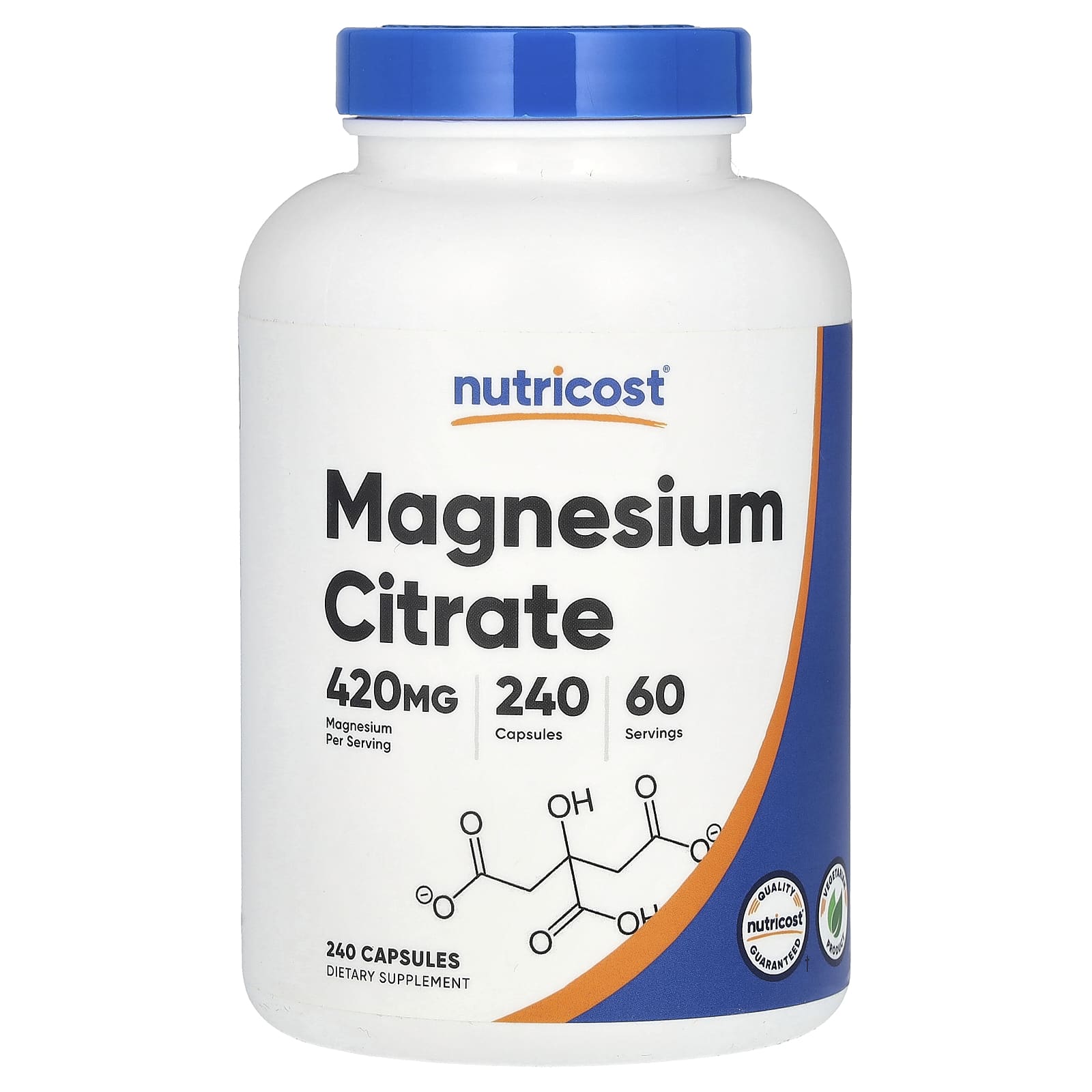 

Nutricost, magnesium citrate, 420 mg, 240 capsules (105 mg per capsule)