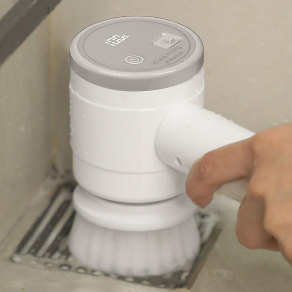 Powerful Electric Cleaning Brush USB Rechargeable Cleaner For Stubborn Stains Kitchen Bathroom Tile Floor Cleanings
