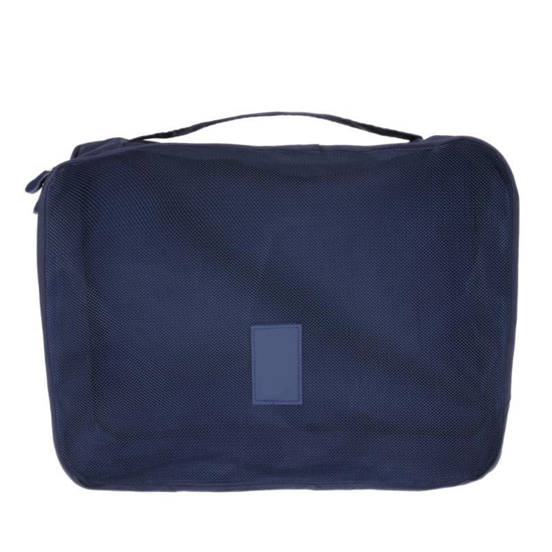 Travel Waterproof Nylon Zipper Mesh Storage Bag Set For Clothes Pouch Luggage Organizer Container