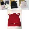 Embroidered Cat Fashion Beanie Warm Windproof Knitted Hat Outdoor Weather Cold