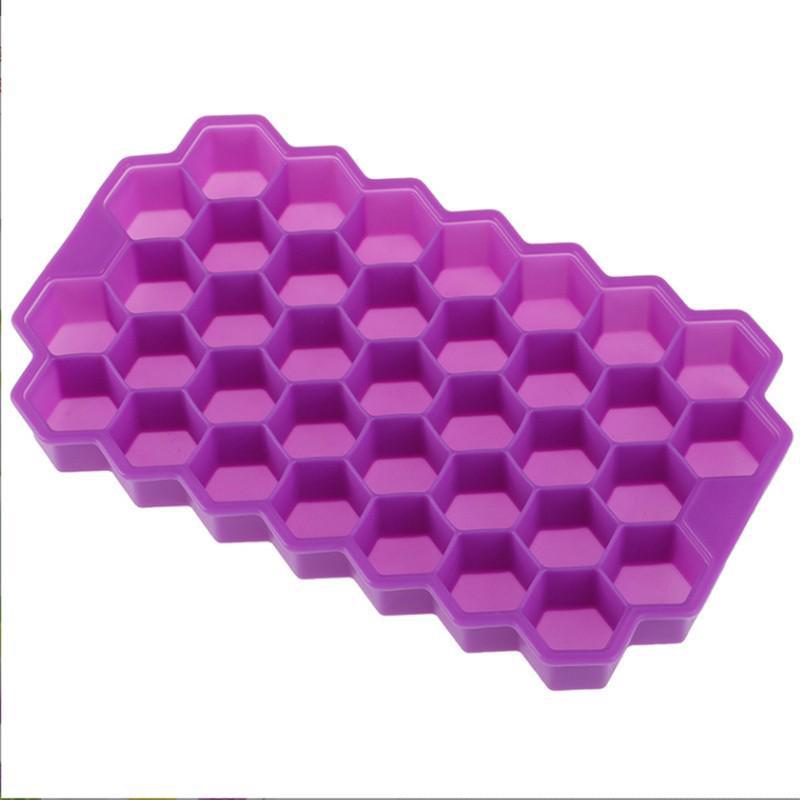 

Подносы для кубиков льда, 1/2 шт. силиконовые гибкие подносы для кубиков льда с крышкой, для охлажденных напитков, штабелируемые гибкие подносы для кубиков льда фиолетовый