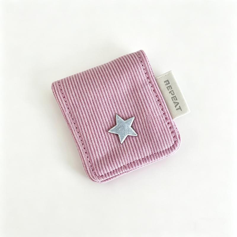 

Earphone Decoration Accessories Handmade Fabric Cute Wave Dot Earphone Storage Bag Data Cable Organizer 06
