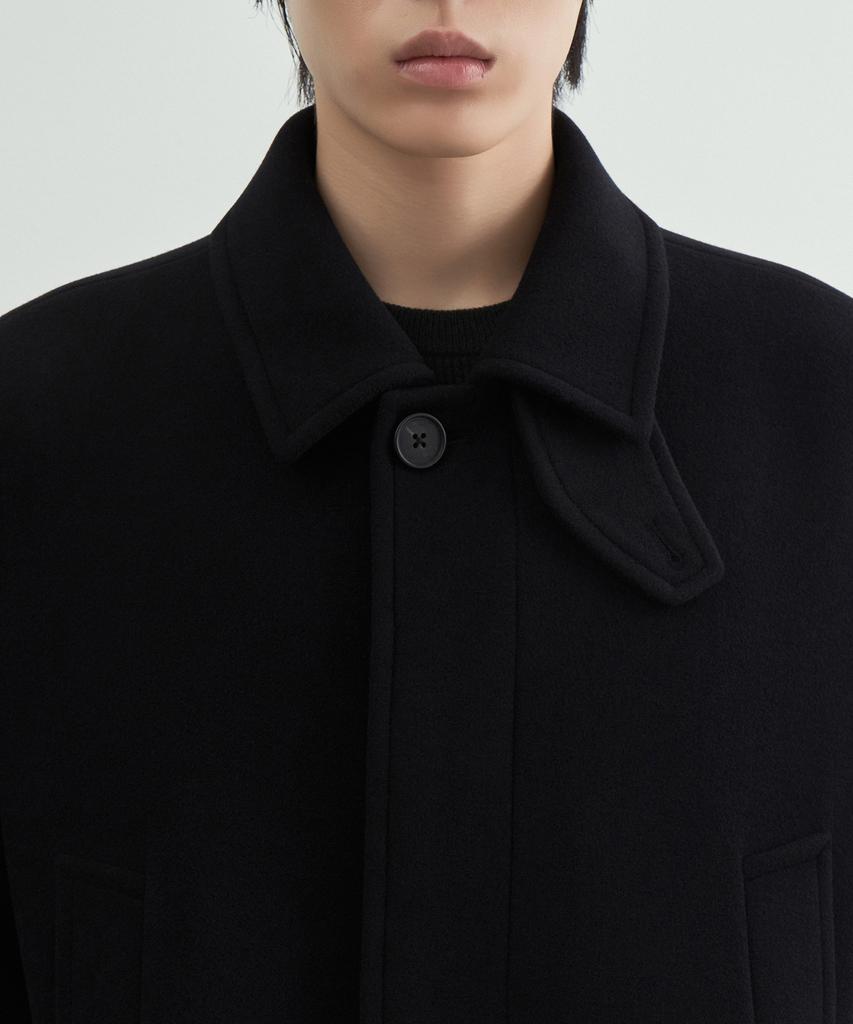 Musinsa Standard Cappotto Balmacaan Lungo Oversize in Misto Lana [Nero]
