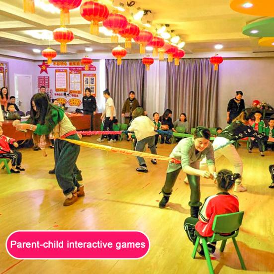 Kinder Outdoor Spielzeug Elastisches Dehnbares Band Regenbogen Kordel Zugseil Spielzeug für Teamspiel Kreatives Interaktives Sportspielzeug für Gleichgewichtskoordination