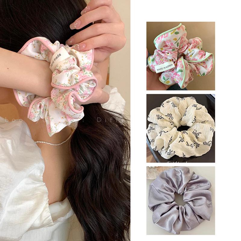 

Mori Floral Scrunchie - Women s Summer Hair Tie & Bun Accessory