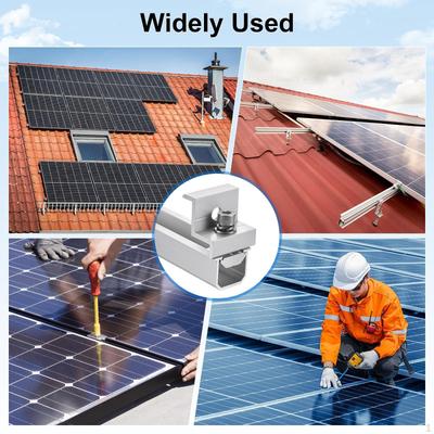 Solar Panel Brackets Kit 120mm Sturdy Lightweight Easy Installation Metal Professional End Clamp