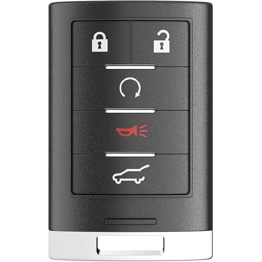 Key Fob VOFONO Keyless Entry Remote Smart Replacement Compatible With Cadillac CTS 2008-2015/ STS 2008-2011 (FCC ID: M3N5WY7777A) 5 Buttons